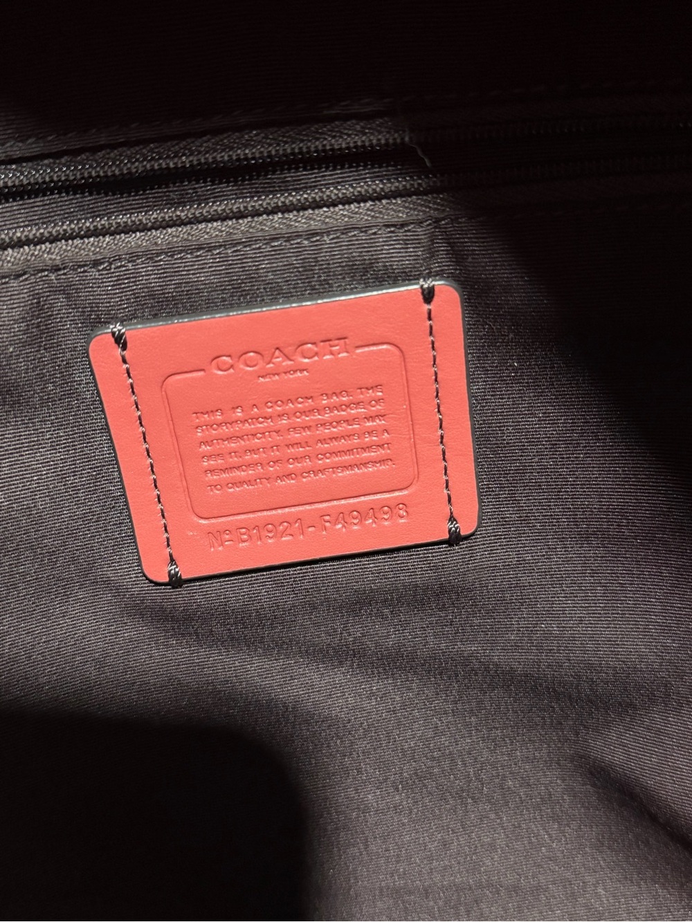 Coach Washed Red Embossed Signature Mini Backpack - Picture 2 of 8